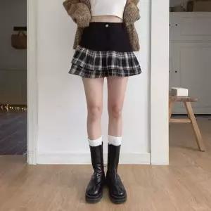 [옷자락]여자 데이트룩 데일리룩 빈티지 플리츠 미니스커트