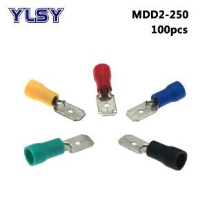 100PCS 3MM FDD 16 배선 5MM2 단자 압착 전기 케이블 커넥터 14AWG 절연 FDFD 250 MDD2