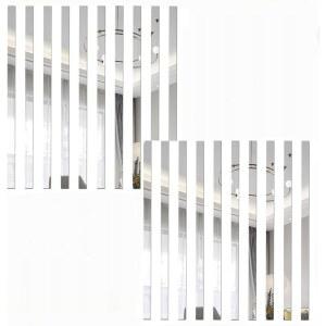 20개의 슬라이드 미러 벽 스티커 스트라이프 디자인 아트 타일 데칼 DIY 셀프 접착 벽선 테두리 탈착식 아크릴 거울 및 벽화 페인트, (5 * 20cm)