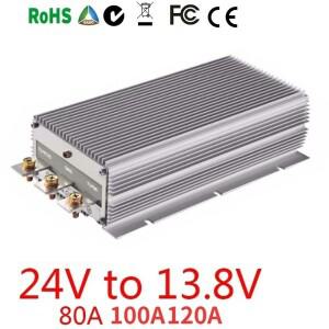 24V ~ 13.8V 80A 100A DC 스텝다운 DC-DC 컨버터 벅 자동차 전원 공급 장치 보트 레귤레이터 18-36V CE RoH