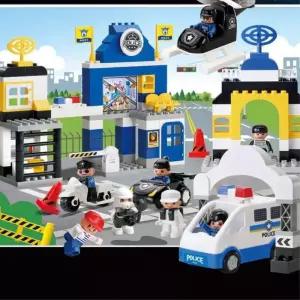 유치원남아 경찰서만들기 큰 블록세트 간편정리 유아큐브