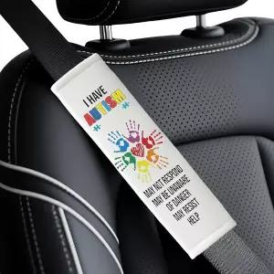 자폐 벨트 커버 감각 친화적인 디노 및 핸드 디자인 가족 여행을 위한 자폐증 지원 선물