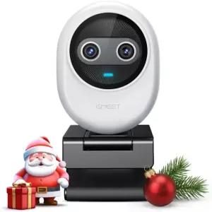 스트리밍용 EMEET Piko 4K 웹캠 세계 최초의 듀얼 카메라 AI 기반 오토포커스 3 마이크 어레이 및 사운드