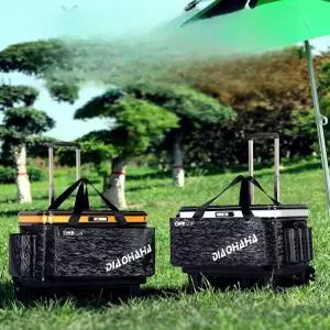 낚시캐리어 낚시용쿨러 아이스박스 물고기 바퀴달린