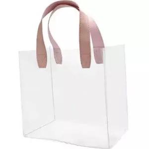 무지에코백 가방 에코백 핸들 투명 포인트 대형