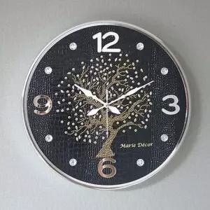 행운나무 무소음 벽시계(대) 블랙 벽시계 벽걸이시계 인테리어벽시계 예쁜벽시계 인테리어소품