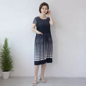 엄마옷 마담4060 이중플리츠나염원피스-QAOP304006-