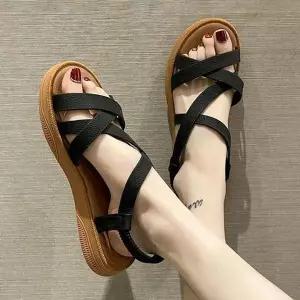 여성 샌들 발편한 스트랩 끈 WFGS29F