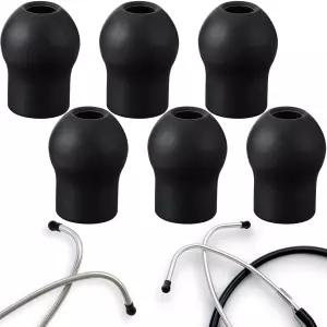 YALOJE 6pcs 청진기 이어팁 교체 실리콘 이어피스 유연한 소음 감소 이어플러그 소프트 씰링 이어버드 MDF