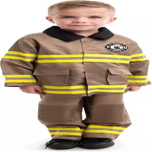 리틀 어드벤처 소방관 복장 - 세탁기 세탁가능한 바지 자켓 멜빵 (모자 별도 판매)