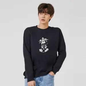 키밍 천사 악마 머니 벼락 그래픽 맨투맨 후드티 W76B052