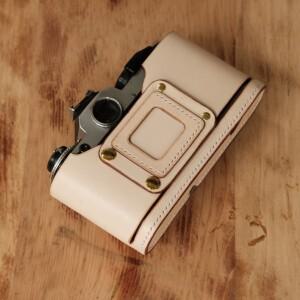 도니식  수제 포토 카메라 호환 가죽 가방 박스 케이스 (니콘 FE FM FM3A용) 핸들 바디 보호 필름 윈도우