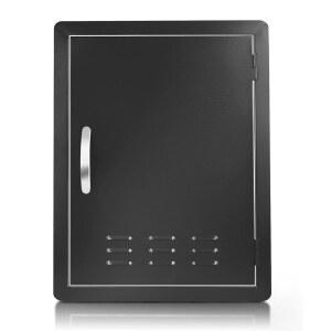 스탠브로일 바비큐 야외 주방 문, 블랙 스틸 단일 수직 출입 주방, 아일랜드, 그릴 스테이션 -17 1/4인치 x 24 1/4인치