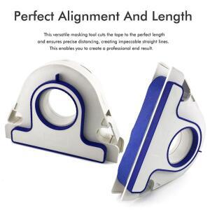 25mm 폭의 빨간색 스티커 페인트 테이프 디스펜서 마스킹 어플리케이터 (트림 창틀용 커터 포함)