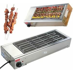 상업용 카운터탑 스테인리스 전기 오븐, 실내 케밥 제조를 위한 온도 조절이 가능한 3000W 무연 그릴 (B)