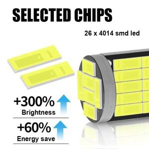 루보식 2pcs  밝은 T10 W5W Led 자동차 빛 26smd 4014 Smd 램프 전구 액세서리 번호판 드롭  지원