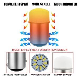 루보식 자동차 신호등 LED 전구 오토바이 램프 액세서리 R5W R10W 1156 P21W BA15S Bay15d DC12V/24V