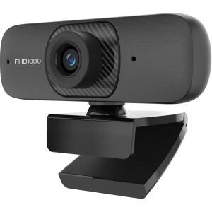 [미국배송] CIRICO EASYCAM C60 1080P 풀 HD 웹캠 90 FOV 노이즈 캔슬링 마이크 프라이버시 커버 ZOOM SKYPE TEAMS PC/MAC/노트북용 플러그 앤 플레이 - 블랙