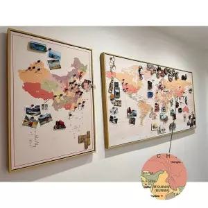 지도 세계 판 월드맵 포스터 타공판마그넷 보기 자석