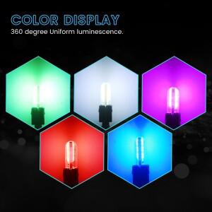 루보식 실리콘 젤 COB LED 자동차 전구 12V T10 W5W 웨지 사이드 주차 독서 전구 신호 램프 클리어런스