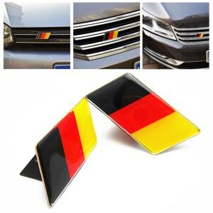 루보식 독일 국기 자동차 그릴 엠블럼 배지 폭스바겐 시로코 골프 7 6 폴로 GTI VW 티구안 아우디 A4 A6 액