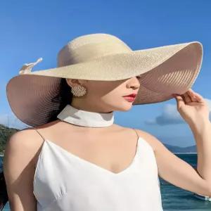 나들이 챙 해변 모자 여름모자 밀짚 여성 휴가