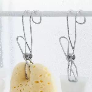 고리형 스텐 집게 수세미 걸이 청소 도구 다용도 (WFK9EWK)