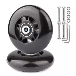 글래더 러기지 캐리어 교체 휠 사일런트 PU 캐스터 인라인 /ABEC7 608-2RS 베어링 6mm 액슬 와셔 범용 수리