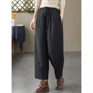 누빔바지 누비바지 플리츠 할머니바지 할머니 항아리