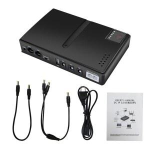 UPS 전원 공급 장치, 10400mAh 배터리 백업 36W USB 5V DC 9V 12V POE 15V 24V 6 콘센트, 카메라 라우터용 소형 경량(US 플러그)