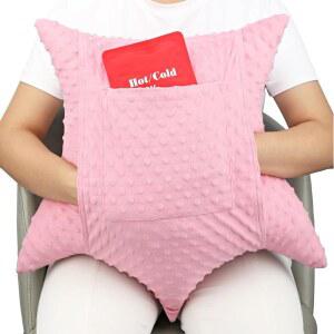 복부 용 주머니 2개가 있는 별 모양 자궁 절제술 베개는 손 배치 파우치가 배 베개를 선물해야 합니다. 밍키 닷 코랄