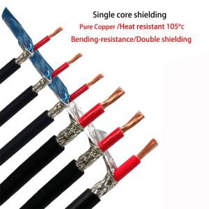 단일 코어 차폐 케이블  내열성  105 ℃ TEVP 20  18  17  15  13  11  9  5AWG  신호 와이어  0.5mm  2/0.