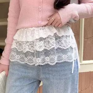 고품질 시스루 랩스커트 레이어드 코디 여성 프릴 패션 치마 (WFK9FNM)