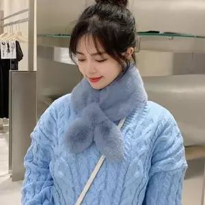 따듯해 머플러 퍼 울 털 겨울 쁘띠 목도리 여자 워머 미니 여성