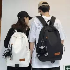 남여공용 캐주얼 심플 커플백팩 학생백팩 키링별도 W996A26
