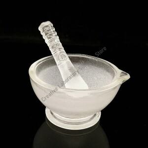 1조각 직경 60mm  박격포 유봉 화학 실험실 시약 및 그릇이있는 두꺼운 유리