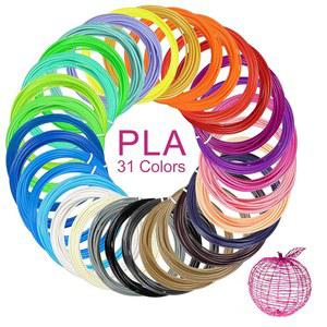[포르르] 크레트럼 31 컬러 3d 펜 필라멘트 리필, scrib3d pika3d mynt3d 펜, 컬러당 16피트 1.75mm pla 프린팅 적합하지 않은 더들러 시작 펜과 함께 작동합니다