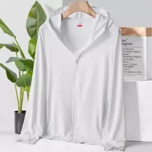 겨울옷 썸머룩 여름 남성 집업 화이트 후드 점퍼 자외선 (WFK9I45)