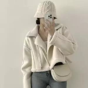 여성 빈티지 겨울 일체형 탑 퍼 기모 도톰 코트 세무 가죽 자켓 원픽4