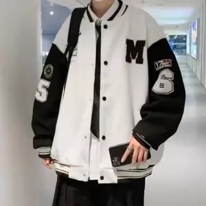 겨울옷 캐주얼 자수 블루종 패치 남성 야구 점퍼 컬러 (WFK9IJY)