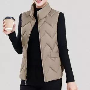 고품질 여자 경량 다운 패딩 퀼팅 수면 조끼 베스트 수면 조끼 (WFK9YSC)