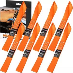 Nilight 소프트 루프 1.7 ×17 오토바이 타이다운 스트랩 ATV UTV 카약 이동 화물 확보 최대 제동 강도