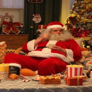 특대사이즈 산타옷 산타클로스 여성 의상 코스튬 남자 산타걸 공연 붉은색 자전거 특대.