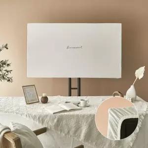 TV가리개 먼지커버 티비커버 가리개 43인치75인치 모던 흰색