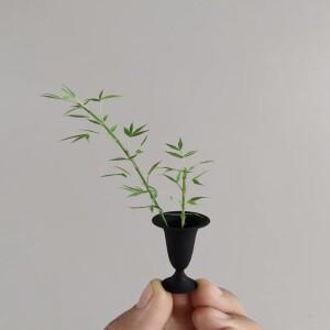 몽테조이 프리미엄 열대 미니어처 세트: 바나나 나무 쉐플라와  부겐빌레아 클레이 - 인형의 집용 손으로