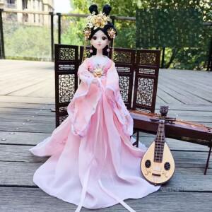 몽테조이 1/6 BJD 중국어 Hanfu 인형 고대 옷 액세서리 12 인치 왕자 공주 남자 웨딩 소녀를 요정 장난감