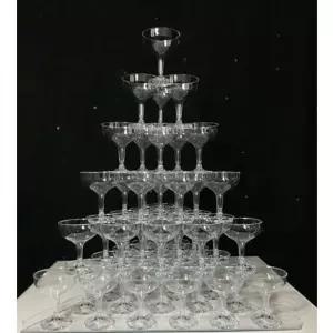 샴페인타워 7단 호텔 글라스 파티 시상식 플루트 물잔