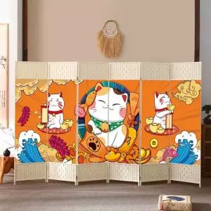 고양이 병풍 일식당 냥이