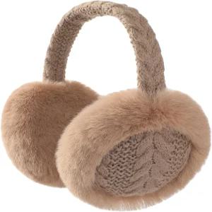 겨울 여성용 플레넬 이어 머프 접이식 이어머프 인조 모피 따뜻한 워머 야외 귀여운 커버