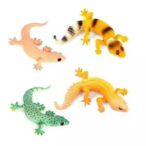 피규어 미니어처 실물 크레스티드 도마뱀 옐로우 게코